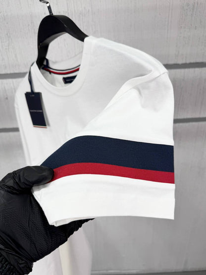 Tommy Hilfiger Embossed Logo T-Shirt – White
