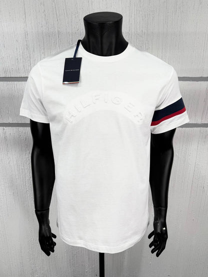 Tommy Hilfiger Embossed Logo T-Shirt – White