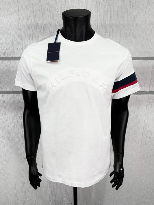 Tommy Hilfiger Embossed Logo T-Shirt – White