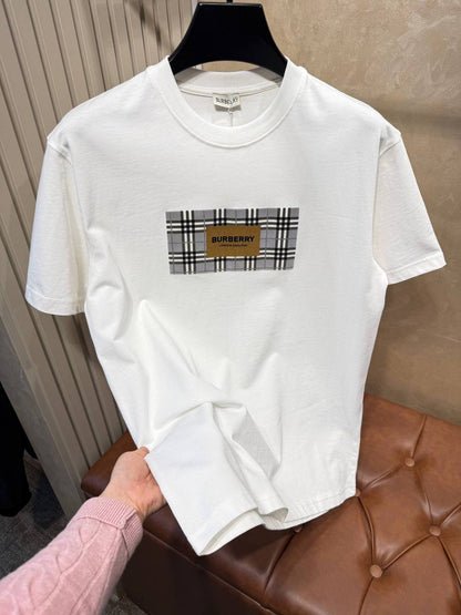 Burberry Check Logo T-Shirt – White