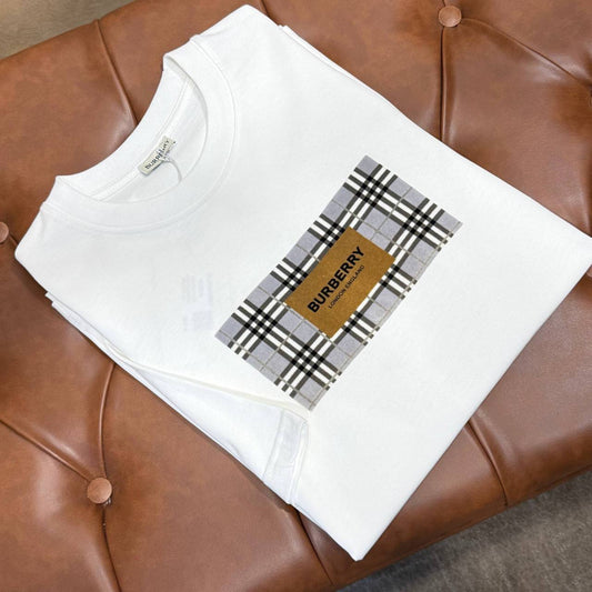 Burberry Check Logo T-Shirt – White