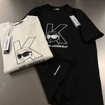 Karl Lagerfeld Icon Logo T-Shirt – White / Black