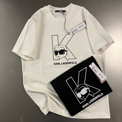 Karl Lagerfeld Icon Logo T-Shirt – White / Black