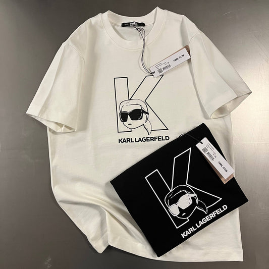 Karl Lagerfeld Icon Logo T-Shirt – White / Black