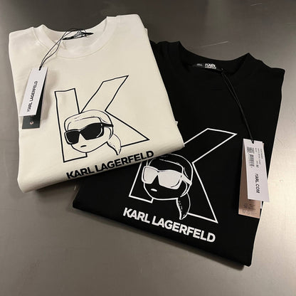 Karl Lagerfeld Icon Logo T-Shirt – White / Black