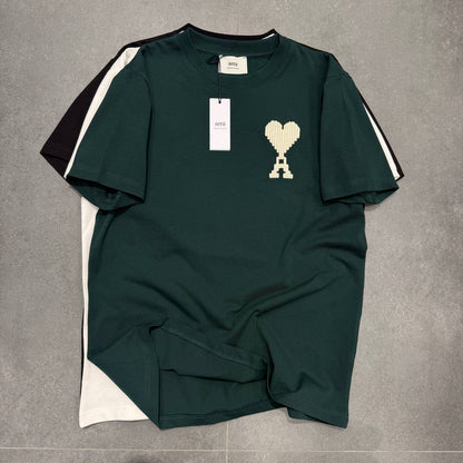 AMI Paris Heart Logo T-Shirt - Dark Green