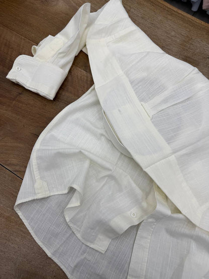 Tommy Hilfiger – Off-White Linen Blend Shirt