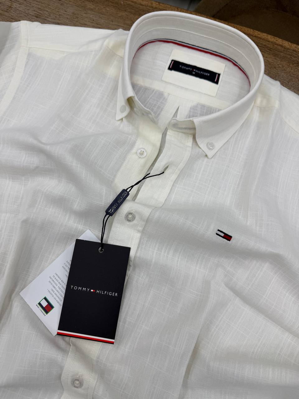 Tommy Hilfiger – Off-White Linen Blend Shirt