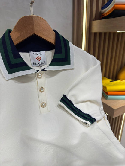 Casablanca – White Knit Polo