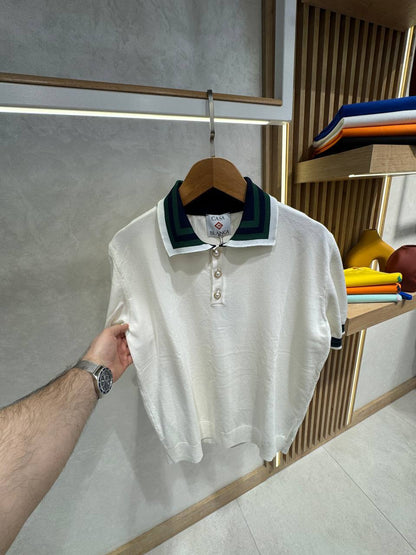 Casablanca – White Knit Polo