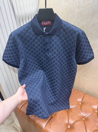 Gucci – Navy GG Monogram Polo