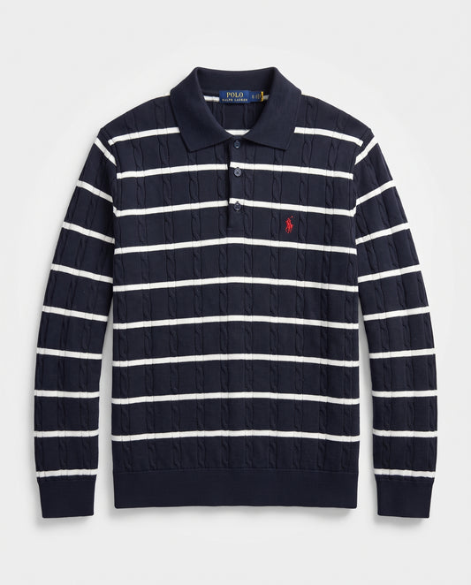 Polo Ralph Lauren Striped Cable Knit Polo