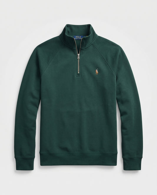 Polo Ralph Lauren Hunter Green Quarter-Zip Fleece Sweatshirt