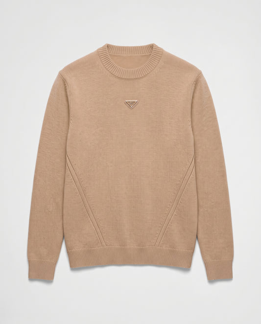 Prada Triangle Logo Knit Sweater