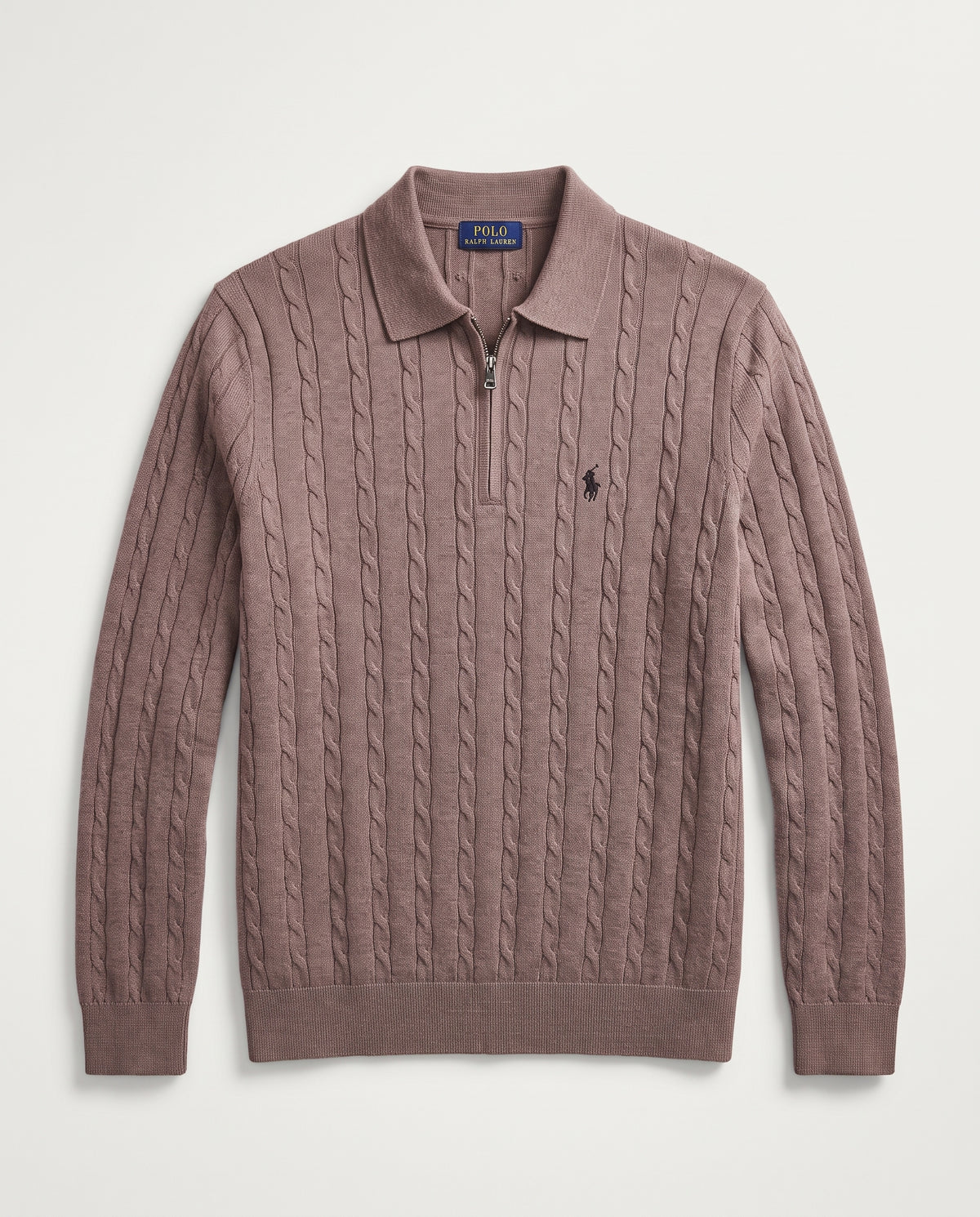 Polo Ralph Lauren Cable Knit Quarter-Zip Polo