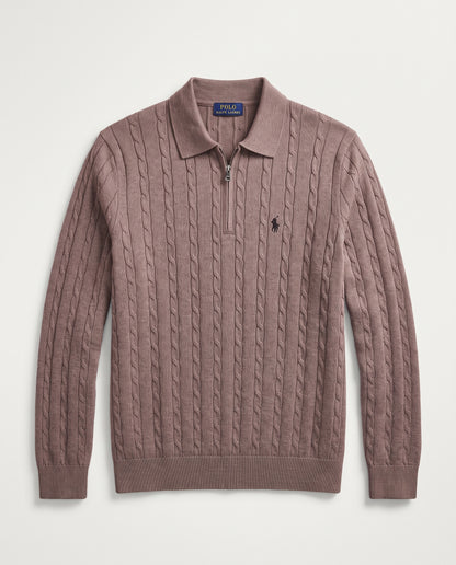 Polo Ralph Lauren Cable Knit Quarter-Zip Polo