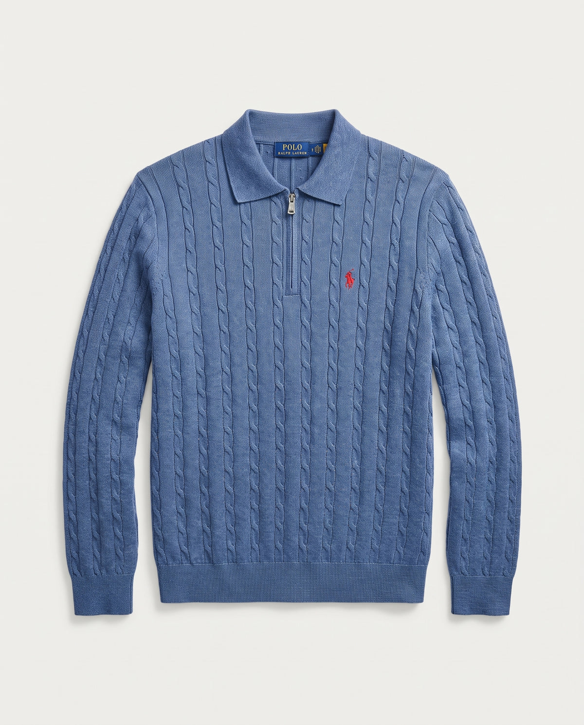 Polo Ralph Lauren Cable Knit Quarter-Zip Polo