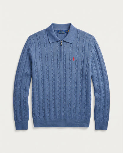 Polo Ralph Lauren Cable Knit Quarter-Zip Polo