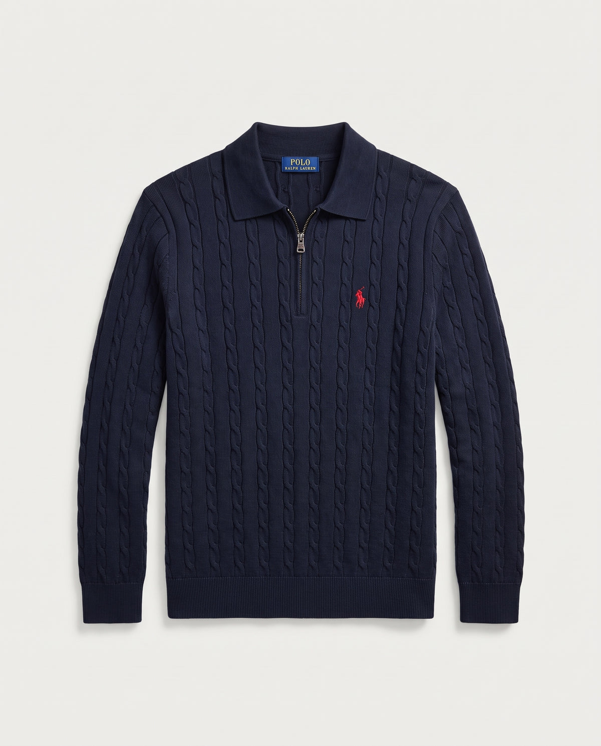 Polo Ralph Lauren Cable Knit Quarter-Zip Polo