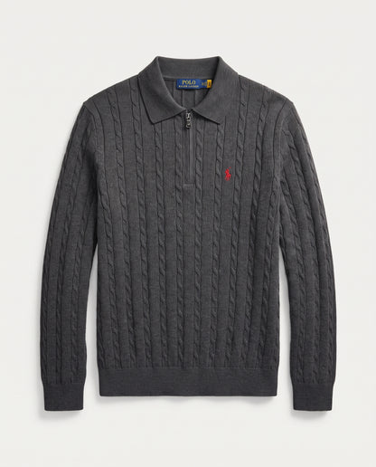 Polo Ralph Lauren Cable Knit Quarter-Zip Polo