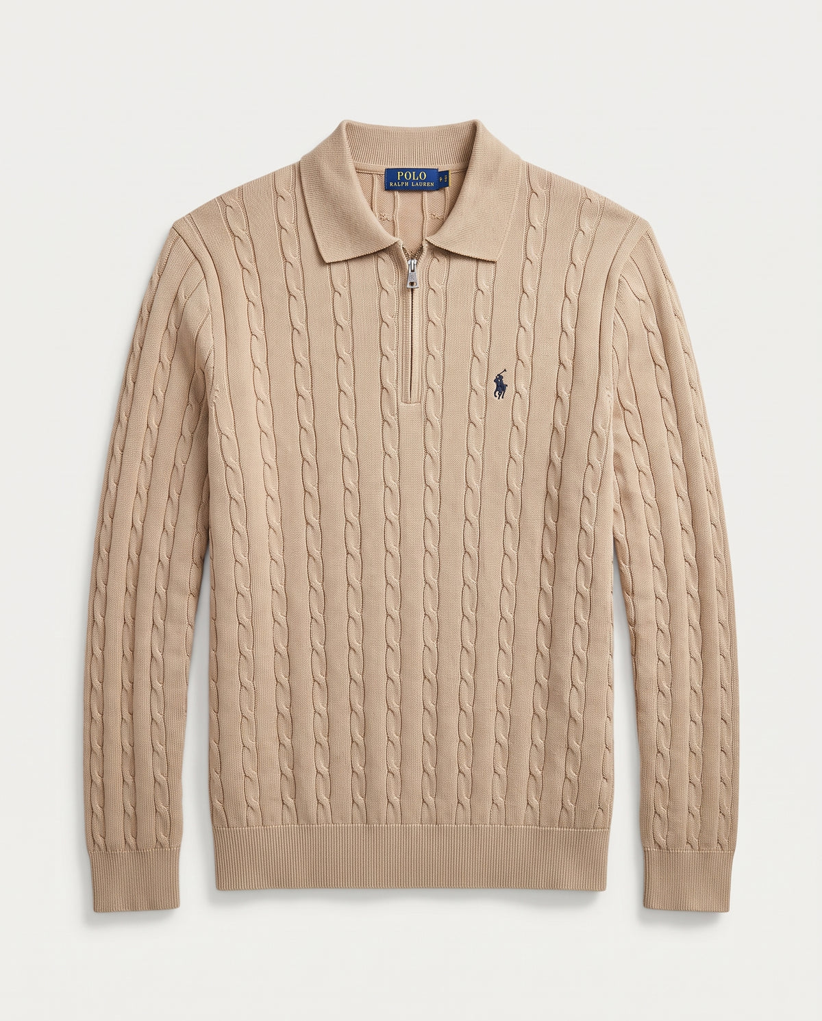 Polo Ralph Lauren Cable Knit Quarter-Zip Polo