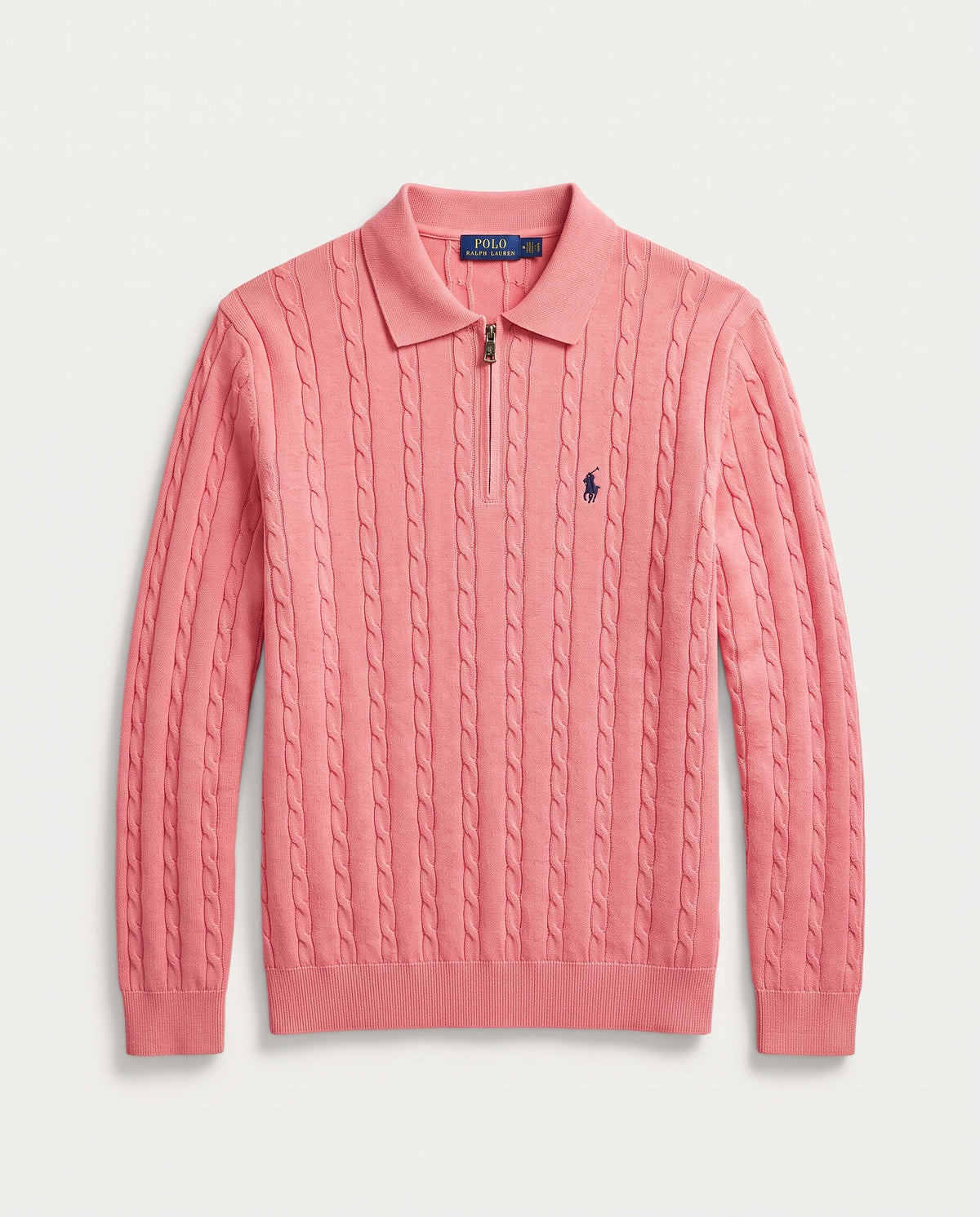 Polo Ralph Lauren Cable Knit Quarter-Zip Polo