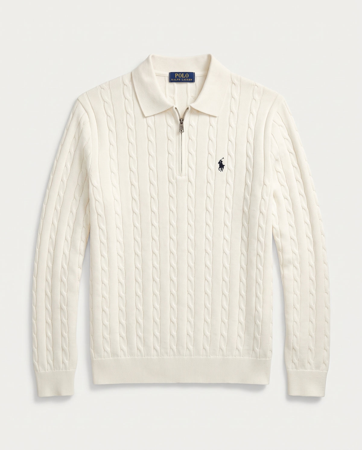 Polo Ralph Lauren Cable Knit Quarter-Zip Polo