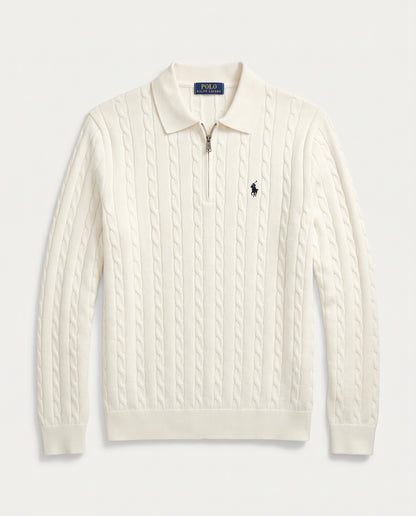 Polo Ralph Lauren Cable Knit Quarter-Zip Polo