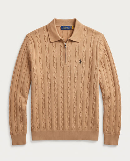 Polo Ralph Lauren Cable Knit Quarter-Zip Polo