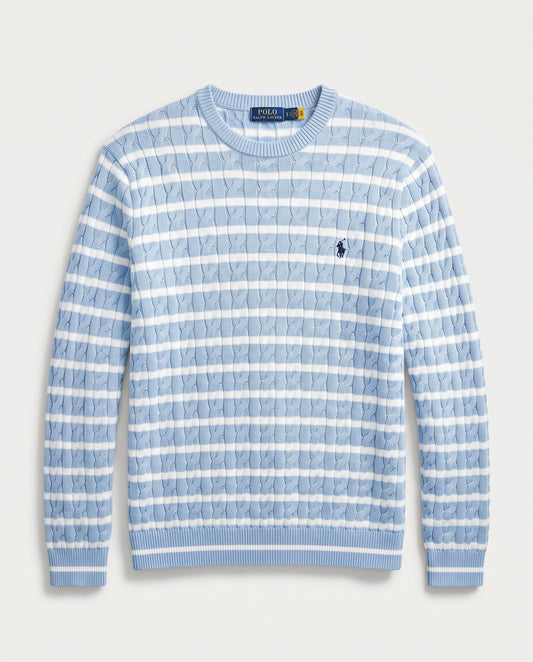 Polo Ralph Lauren Striped Cable Knit Sweater