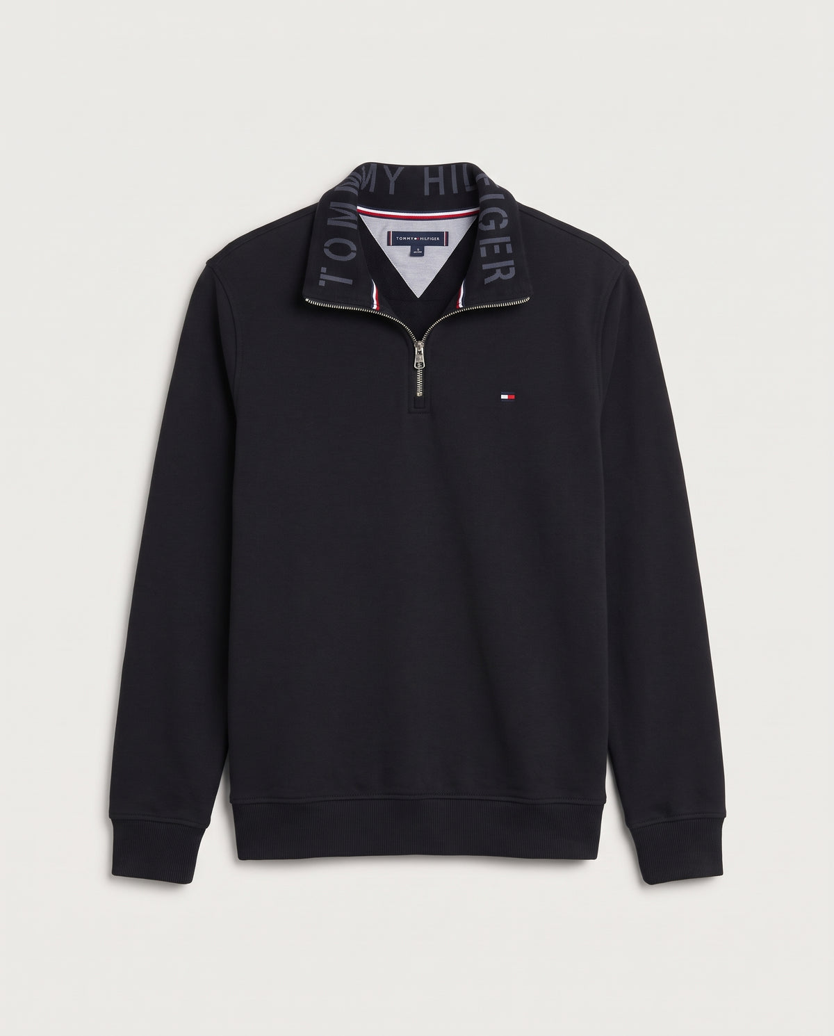 Tommy Hilfiger Logo-Collar Half-Zip Sweatshirt