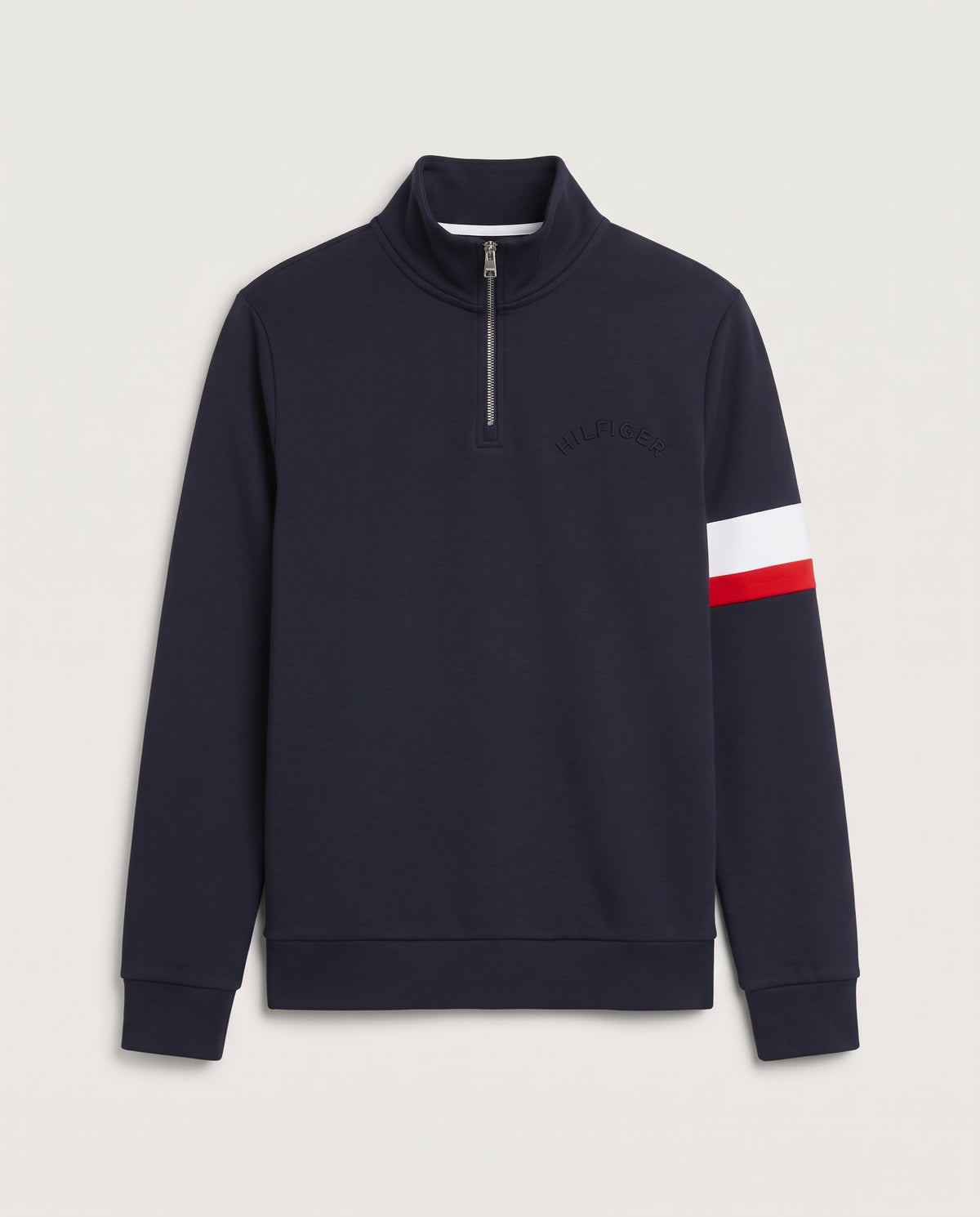 Tommy Hilfiger Half-Zip Sweatshirt with Signature Armband